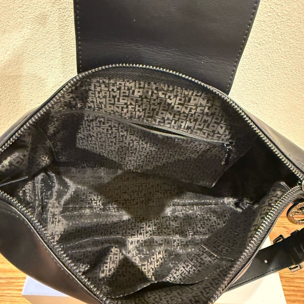 Longchamp Le Pliage Xtra Medium Leather Hobo Bag Women's Black (worn Once) - Picture 6 of 12